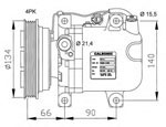 FC0801 Compressor, air conditioning 926002J003 9262245010 NISSAN PRIMER 1996-
